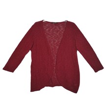 Raggs II Riches Women&#39;s 2X Burgundy Open Cardigan Burnout Knit Sweater L... - $21.29