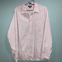 J CREW Mens Tailored Fit Shirt Long Sleeve Button Down Pinstriped Size L... - £10.65 GBP