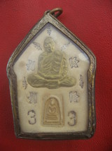 Magic Holy LP Tim Wat Lahan-Lai Top Pendant Protective Lucky Life Thai A... - £62.64 GBP