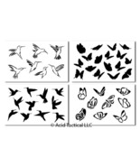 Butterfly and Hummingbird Airbrush Stencils Craft Painting Large 14&quot;x9&quot; ... - $16.99