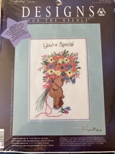 YOU'RE SPECIAL Cross Stitch Kit DESIGNS FOR THE NEEDLE w/ Double Mat KINKA New - $16.69