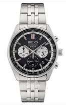 Seiko Mens Watch Essentials SSB429 Stainless Steel Quartz 100m Black Dial - $218.99