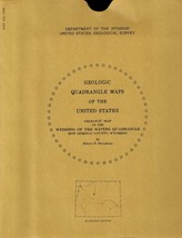 USGS Geologic Map: Wedding of the Waters Quadrangle, Wyoming - $12.89