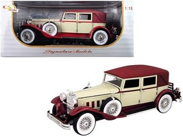 1930 Packard LeBaron Cream and Red 1/18 Diecast Model Car by Signature M... - £79.79 GBP