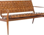 Safavieh Couture Home Dilan Coastal Brown Leather and Light Brown Woven ... - $1,685.99