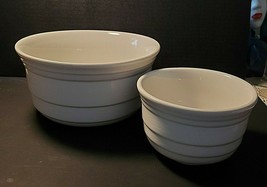 2 WHITE MCNICOL CHINA MIXING BOWLS - £36.95 GBP