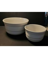 2 WHITE MCNICOL CHINA MIXING BOWLS - $63.23 CAD