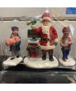lemax Christmas village figures Santa with boys &amp; pig - $24.85 CAD