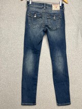 True Religion Jennie Curvy Mid Rise Super Skinny Jeans Womens Sz 25 Flap Pocket - £27.24 GBP