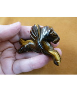 Y-PEG-RU-701) brown PEGASUS flying wings horse Figurine gemstone carving... - $24.02 CAD