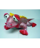 Metallic Pink Jumbo Plush Dragon Vintage 30&quot; Fun Toys Inc Stuffed Lizard... - £10.32 GBP