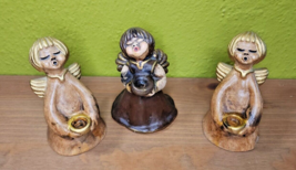 Vintage Original Bozner Engel Thun Set of 3 Singing Candle Holders Italy... - $129.85