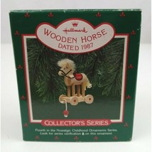 Vintage 1987 Hallmark Keepsake Wooden Horse Collector&#39;s Series Ornament - £6.08 GBP