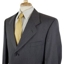 di Benedetto Mens Gray Herringbone Suit Jacket Sport Coat 42R Three Butt... - $28.99