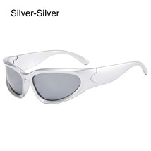 Sses futuristic oval sports sun glasses trendy fashion shades retro punk goggle eyewear thumb200