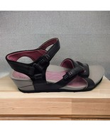 Baretraps Strappy Comfort Arch Support Wedge Black Pink Hook Loop Sandal... - £29.50 GBP