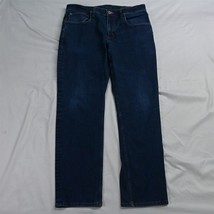 HUDSON 34 x 30 Byron Straight Dark Wash Flex Denim Jeans - £19.74 GBP