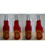 FIRE DEPARTMENT Bottle KOOZIE COOLER Coozie Wrap Insulator Sleeve Jacket... - $7.99+