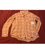 Magellan Outdoors Boyfriend Fit Flannel Shirt M Coral Plaid NWT Women’s - $19.95