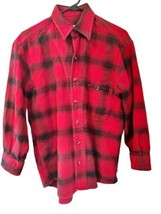 Stormy Kromer 1903 Flannel Shirt Buffalo Plaid Red Men&#39;s Medium Made In USA - £30.07 GBP