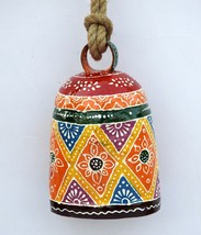 Vintage Swiss Cow Bell Metal Decorative Emboss Hand Painted Farm Animal BELL510 - £61.00 GBP