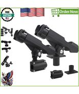 Heavy-Duty Stainless Steel Fishing Rod Holder Combo - 2 Pack with Lockin... - $47.54 CAD