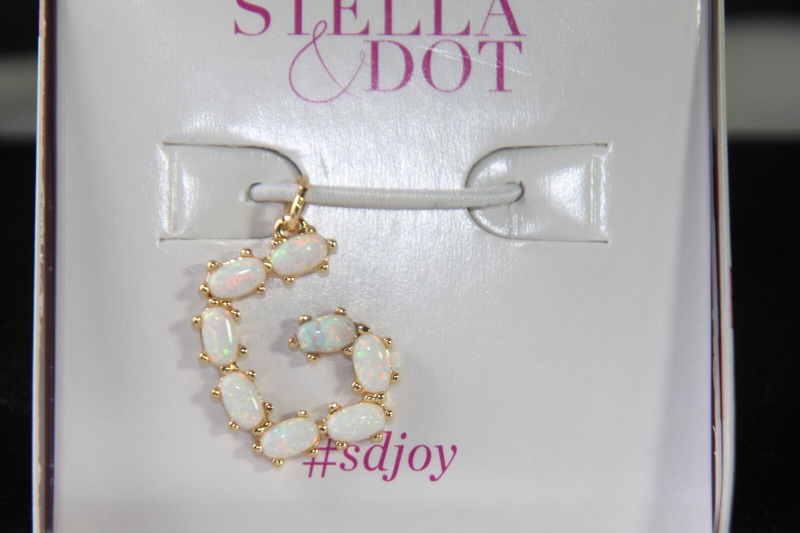Stella & Dot Charm (new) GOLD MOMENTO OPAL STONE LETTERS - G - C913GG - £19.28 GBP