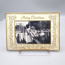 Vintage Embossed Merry Christmas Greetings, Holiday Card with Real Mid Century - £9.91 GBP