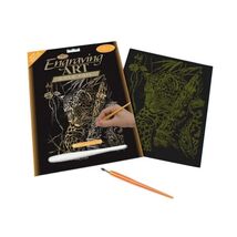 Royal &amp; Langnickel Gold Engraving Art A4 Size Leopard in Tree Designed P... - $16.00