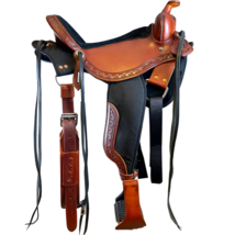 New Western Leather Horse Pleasure Trail CO-REINING Barrel Saddle 16&quot; - $518.18