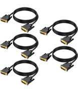 DVI to DVI Cable 6 Feet 5 Pack DVI to DVI D 24 1 Cable Male to Male Digi... - £43.97 GBP