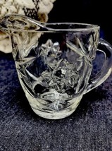 Anchor Hocking Early American Prescut Star of David Clear Glass Creamer EUC - £6.19 GBP