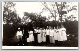 RPPC Picnic Sunday Afternoon Ladies Pretty Dresses c1910 Postcard F22 - $6.95