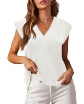 Lueluoye White V Neck Sleeveless Sweater Vest Women Casual Size S - $137.80 MXN Lueluoye White V Neck Sleeveless Sweater Vest Women Casual Size S - $137.80 MXN