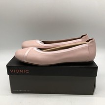 Vionic Womens Spark Caroll Light Pink Slip On Ballet Flats Leather - $40.00