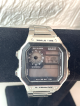 Casio AE-1200WHD Digital Stainless Steel Quartz Watch *Needs New Battery - £19.89 GBP