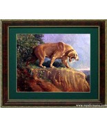 Sabertooth Tiger Framed Print Museum Mural - $56.00