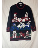Ugly Christmas Sweater Xmas Size Large Vintage Bear - $405.35 MXN