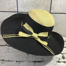 Magid Sun Hat Womens One Size 100% Woven Paper Wide Brim With Bow - £19.56 GBP