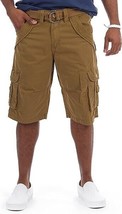 X RAY Mens Knee Length Classic Fit Multi Pocket Cargo Shorts, BROWN, 36 - £21.79 GBP