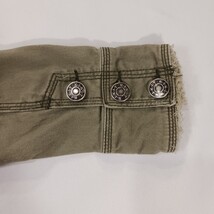 Kikit Jeans RN#98826 Women's Green Front Button Denim Jacket Pockets Size Medium image 8