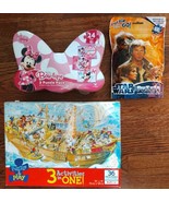 3 Children&#39;s Jigsaw Puzzles NIB Kids Disney Minnie Mouse Star Wars Puzzl... - £15.27 GBP