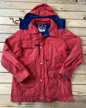 Vintage Because it’s there Seattle Men’s Full zip Hooded jacket Size S Red HG - £46.76 GBP
