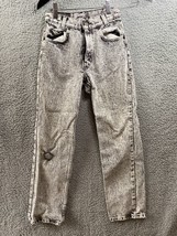 VTG Levi 501 Kids Acid Wash Black Jeans size 14, 25x27 1/2 red tab - $22.50