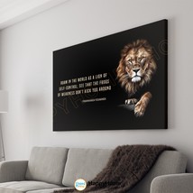 Lion Wall Art Roam In The World As A Lion of Self-control Home Wall Decor -P734 - £19.59 GBP+