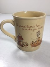 Vintage Hallmark Mug Mates &quot;A Friend Knows How To Make You Smile Coffee Cup 1983 - £5.33 GBP