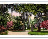 Entrance to Bonaventure Savannah Georgia GA UNP Linen Postcard U13 - $2.92