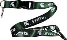 NCAA Michigan State Spartans Logo w/ State Lanyard 23&quot; Long 1&quot; Wide by Aminco - £7.45 GBP