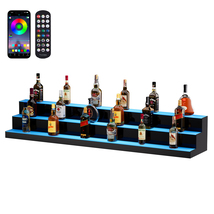 VEVOR 3-Tier 60" LED Liquor Bottle Display, RF &amp;App Control, Multicolor,... - $229.99