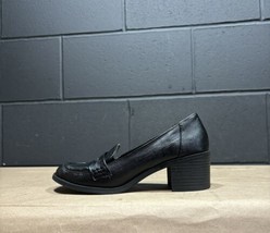 Vintage Jelly Pop Chunky Black Y2K 90’s Block Heel Loafers Women’s 6.5 M - $29.96